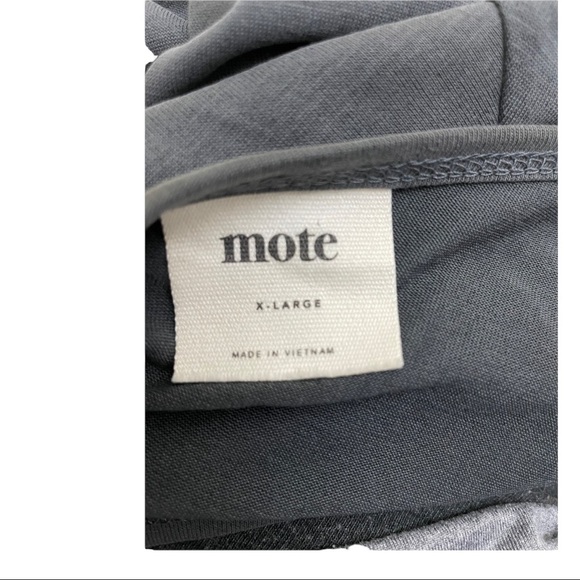 Mote modal cotton peplum style tie in back blouse. Size X-Large grey. - Picture 9 of 9